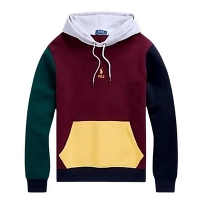 Polo Ralph Lauren 男式 XXL 色块长袖连帽衫全新带标签 — 第 1/4 张图片