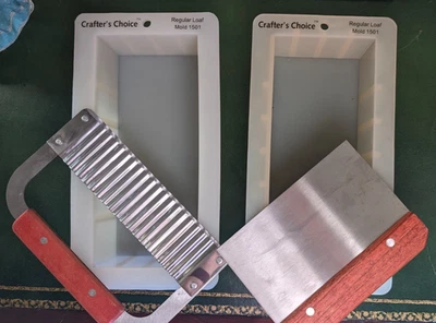 Crafters Choice силиконовые 2) ФОРМЫ ДЛЯ МЫЛА и прямые волнистые резаки обычный буханка 1501 - Изображение 1 из 4
