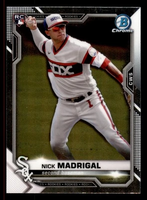2021 Bowman Chrome Nick Madrigal #7 Rookie Chicago White Sox - Image 1 of 2