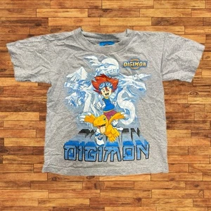Vintage 1999 Digimon Digital Monsters T Shirt Youth Small Gray  - Picture 1 of 8