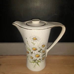 Vintage Kernewek Cornwall Pottery Daisy Pattern Ceramic Coffee Pot VGC - Picture 1 of 8