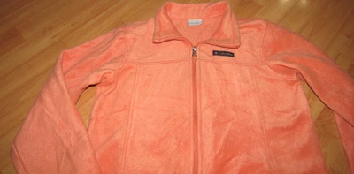 Chaqueta polar COLUMBIA para niña grande 14 16 cremallera completa melocotón suave excelente Foto 1 de 4