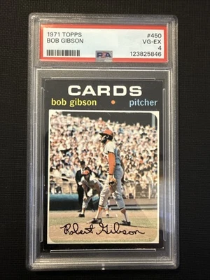 Topps Bob Gibson #450 1971 PSA 4 en muy buen estado-excelente Foto 1 de 2