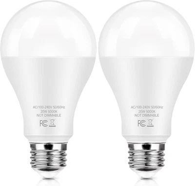 Bombillas LED 150 vatios equivalentes, 20 W bombillas súper brillantes, luz diurna con... Foto 1 de 4