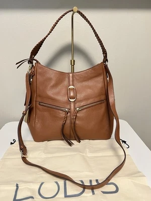 Bolso de Mano Lodis Priscilla Cuero Castaño Dorado Foto 1 de 4