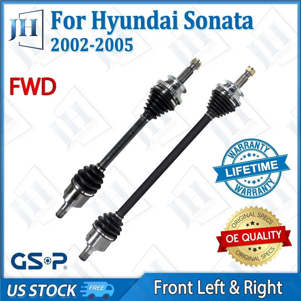 Par de ejes CV delantero izquierdo derecho OE para Hyundai Sonata L4 2002-05 2,4 L tracción delantera Foto 1 de 4