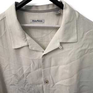 Tommy Bahama Men's XXXL Palm Tree Embroidered Silk Blend Camp Shirt - Picture 1 of 12