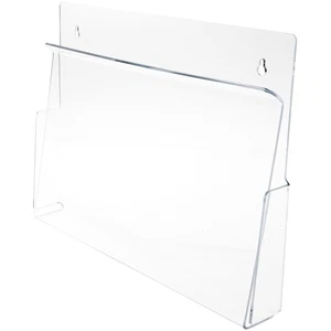 Plymor Clear Acrylic Wall Mount Literature Holder, Fits Documents Up to 15" Wide - Picture 1 of 1