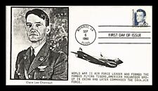 US COVER CLAIRE CHENNAULT WWII FLYING TIGERS GREAT AMERICANS FDC HAND MADE