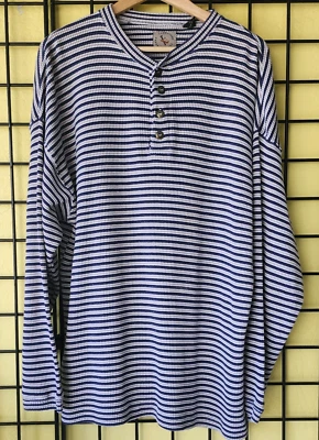 FERRUCHE Casual Basics Men's Striped Long Sleeve Shirt Size L - Image 1 of 4