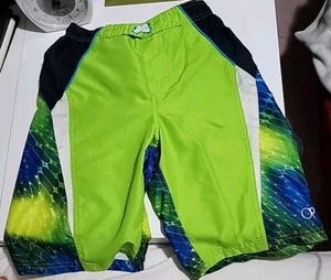 OP boys l/g swim trunks green and blue - Picture 1 of 10