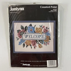 Janlynn Kit de puntada de punto contado Bienvenido 11 cuentas hilo Aida #10-63 Nuevo de Lote Antiguo - Imagen 1 de 7