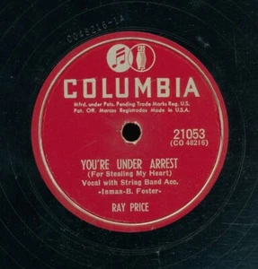 78tk-country-COLUMBIA 21053-Ray Price-(You're Under Arrest/My old Scrapbook) - Picture 1 of 2