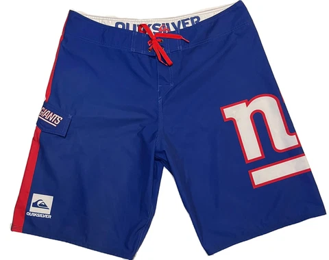 New York Giants Bathing Suit Swim Trunks Quiksilver BOARD SHORTS 36 NFL Cover