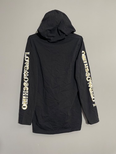 Felpa con cappuccio Love Moschino nera da uomo taglia S