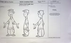 Disney's Kim Possible 2002 Estudio de Producción Copia Personaje Modelo Guía Página - Imagen 1 de 2