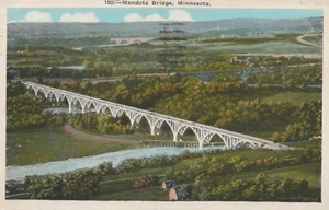 Mendota Bridge - Minneapolis, Minnesota - Posted Litho - Bild 1 von 3
