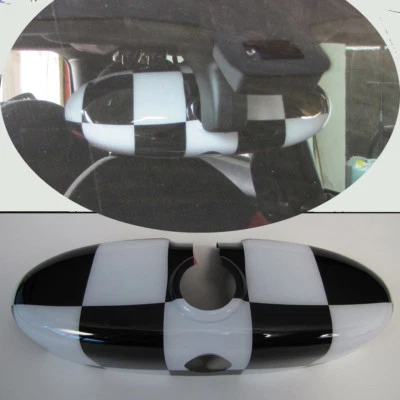 Calotta specchietto retrovisore a scacchi per MINI COOPER R55 CLUBMAN R56 R57 Cabrio R60 R61 - Immagine 1 di 4