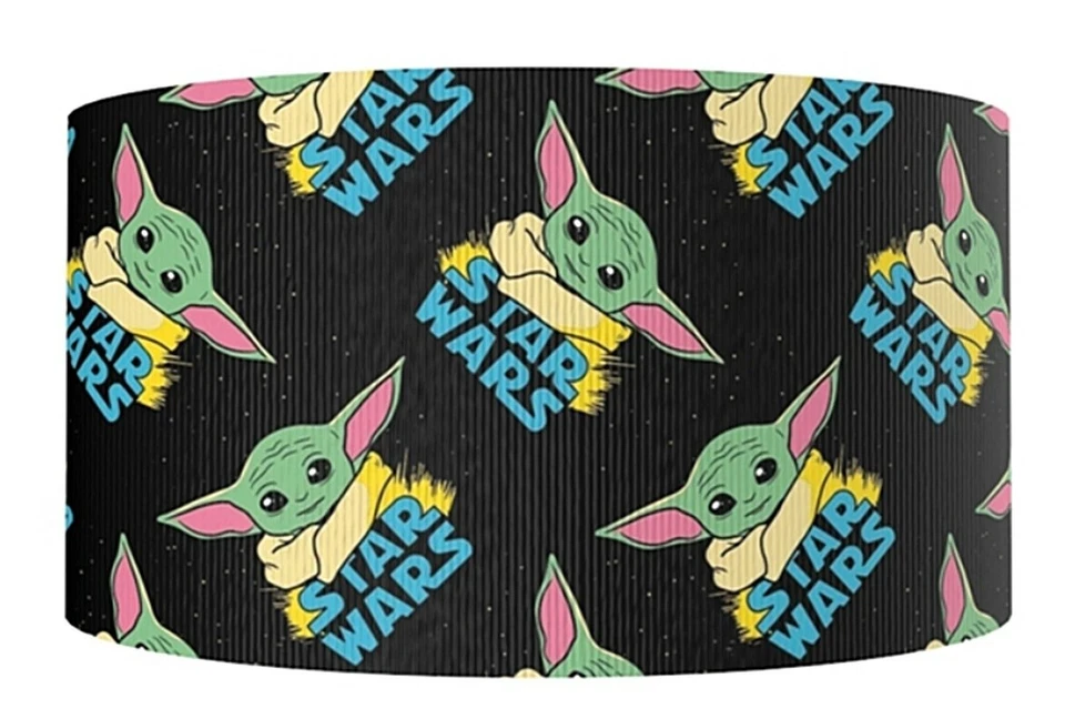 Fita de repetição Star Wars Baby Yoda temática 1" larga vendida em jardas - VENDEDOR DOS EUA - Imagem 1 de 1