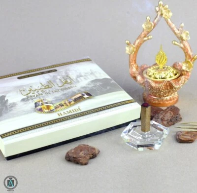 HAMIDI Luxury Bakhoor AYAM UL TAYYEBEN 10  incense Stick With CRYSTAL BASE HOME - Image 1 of 3