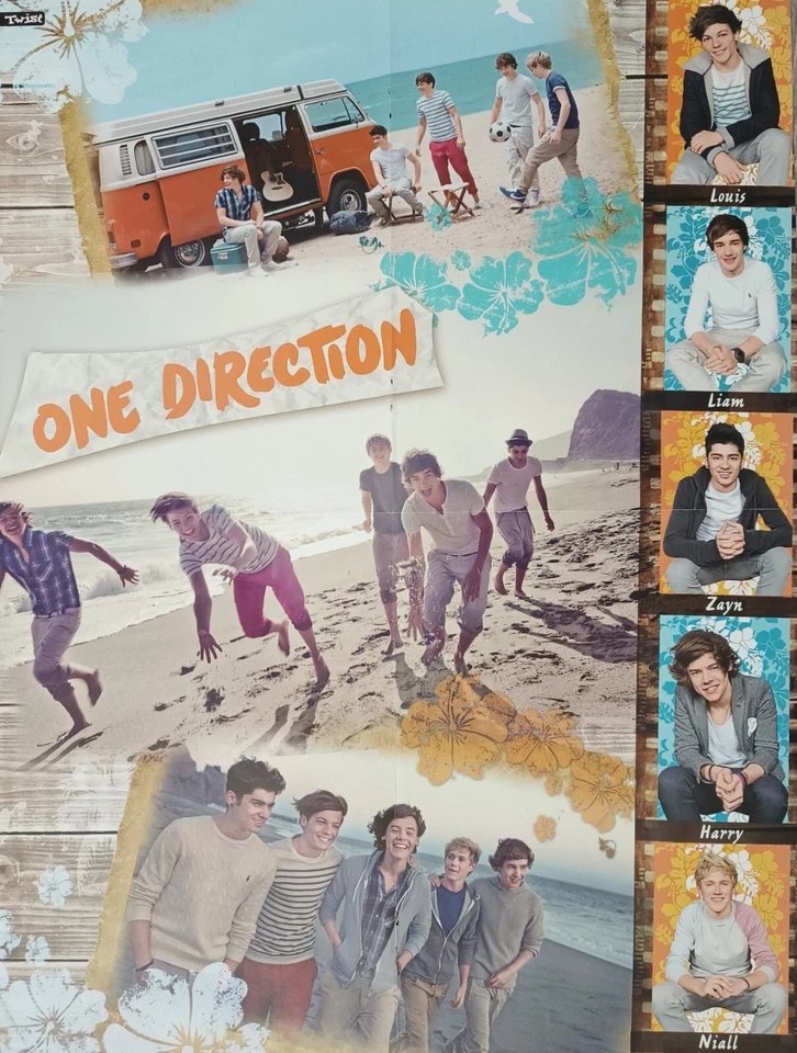 ONE DIRECTION - A2 Poster (XL 42x55cm) - RARE Fan Sammlung Plakat Teen Magazine - Bild 1 von 1