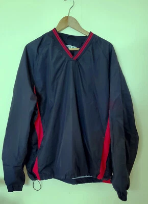JOES USA Negro y Rojo Pullover Chaqueta Abrigo Béisbol Softbol Hombres XL Usado Una Vez Foto 1 de 4