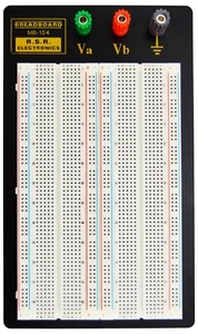 Solderless Breadboard with Metal Backplate - 1660 Tie Points, 3 Binding Posts - Picture 1 of 4