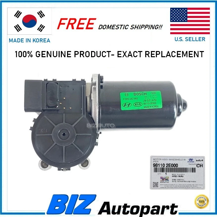 GENUINE⭐FRONT WINDSHIELD WIPER MOTOR FOR 2005-2009 HYUNDAI TUCSON # 98110-2E000 - Imagem 1 de 4