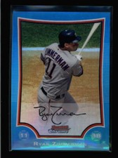 RYAN ZIMMERMAN 2009 BOWMAN CHROME #152 BLUE REFRACTOR PARALLEL #131/150 AY7961