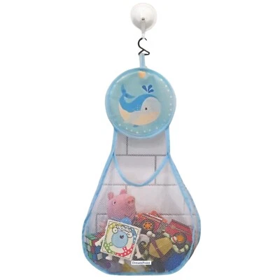 Armazenamento de brinquedos para crianças, organizador de suspensão de malha de secagem rápida para banho, cor AZUL - Imagem 1 de 4