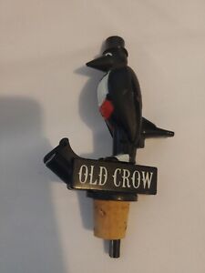 VINTAGE OLD CROW WHISKEY POUR TOP 1960S BOURBON WINE Stopper Topper
