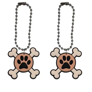 Dog Paw Tumbler Chain Cup Mug Bottle Drink Coffee Tea Unique Set of 2 - Picture 1 of 6