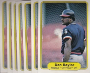1982 FLEER BASEBALL LOT (7) DON BAYLOR #451 ANGELS NMMT/MINT *L2852 - Picture 1 of 1