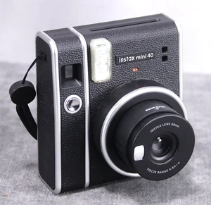 Fujifilm INSTAX MINI 40 Instant Film Camera, Black, New Batteries, New! No Box - Bild 1 von 8
