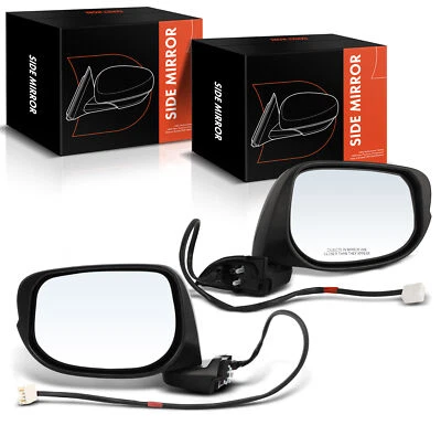 Espejo retrovisor eléctrico negro del lado del conductor y del pasajero 2 piezas para Honda Fit 2009-2014 3 pines Foto 1 de 4