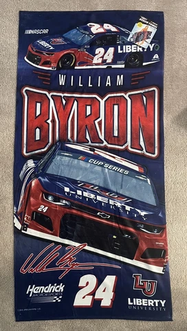 William Byron Beach Towel - Liberty University #24 - 28in X 58in - NASCAR Cover