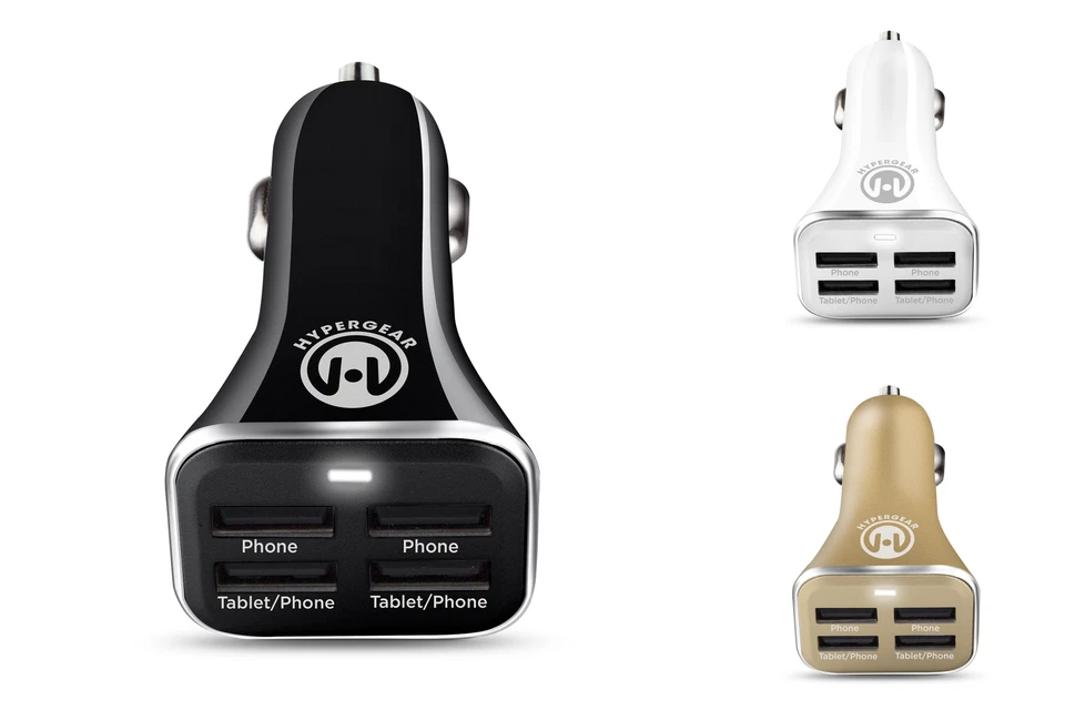 HyperGear Quad USB 6.8A Car Charger Tablet Compatible w Incredible 6.8A Output - Image 1 of 1