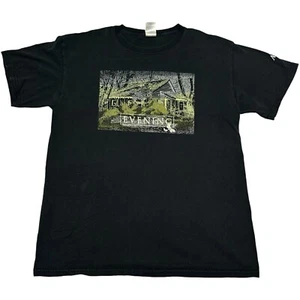 Vintage Gildan 2000s Art Dept Evening Cabin Woods Nature Art Shirt Adult Large - Picture 1 of 5