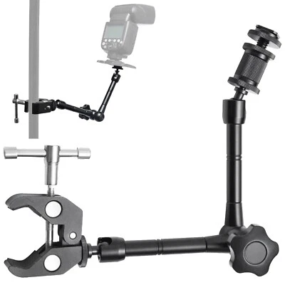 7"/11"/23" Magic Arm + 1/4" 3/8" Gewindestange Klemme Clip für GoPro DSLR LED Licht - Bild 1 von 4