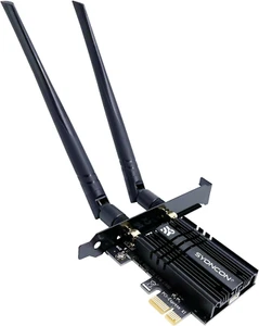 Wifi 6E AXE5400 Pcie Wifi Card Intel AX210 Chipset with Bluetooth 5.3 Tri-Band 2 - Picture 1 of 7