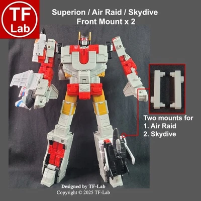 Front Mount Upgrade Kit: Transformers Superion Air Raid Skydive Age of Prime - Image 1 of 4