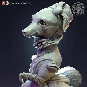 Italian Greyhound Lady | Tabletop or Display Scale | D&D Humblewood TTRPG Miniat - Picture 1 of 11