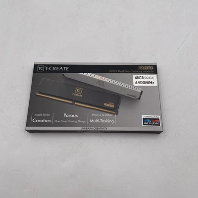 TEAMGROUP T-Create Expert DDR5 48GB(2 x 24GB) 6400 PC RAM CTCED548G6400HC32ADC01 - Image 1 of 3