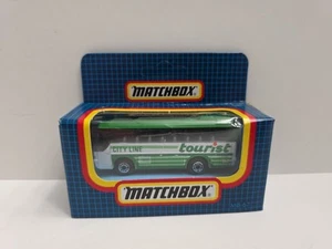 MB67 Matchbox Green City Line Tourist Bus Ikarus Coach~ Sealed 1987 Die Cast - Picture 1 of 8