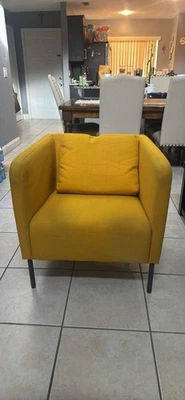 Silla IKEA Ektorp funda amarilla, sillón Foto 1 de 4