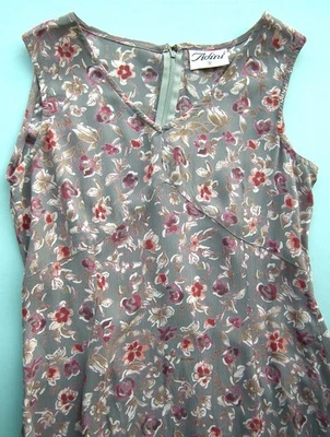 Vintage women's dress ADINI S long straight maxi 1990s 2000s viscose floral - Image 1 of 4