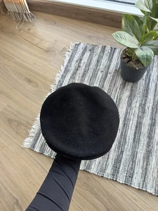 Gorra boina plana de lana vintage Kangol negra clásica talla única para hombre - Imagen 1 de 6