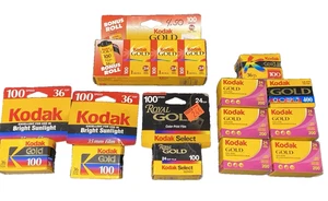 LOT OF 14 SEALED Kodak Gold, Royal, 200, 24/36 Expired 35mm, NEW VINTAGE FILM - Picture 1 of 6