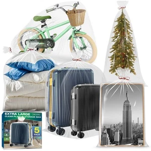 40 x 60 Inches 2 Mil Clear Plastic Storage Bags, Extra Large Flat Plastic Bag... - Bild 1 von 6