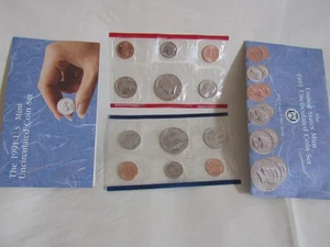 1991 Uncirculated coins with D and P mint marks - Picture 1 of 5